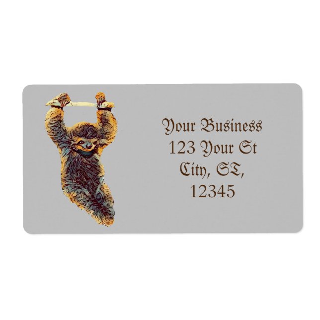 Etiqueta Sloth Hanging Out Thunder_Cove (Frente)