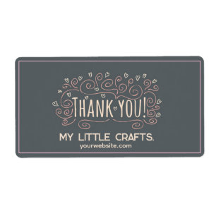 Etiqueta Small business thank you script typography