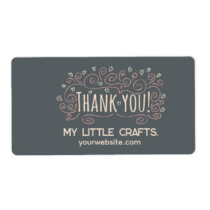Etiqueta Small business thank you script typography