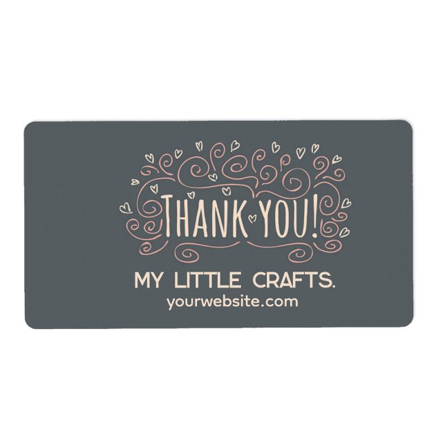 Etiqueta Small business thank you script typography (Subido por el creador)
