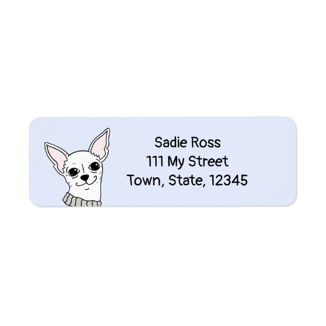 Etiqueta Smiling Chihuahua Address Labels (Frente)