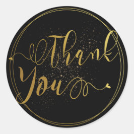 Etiqueta Smooth Gold & Black Gracias