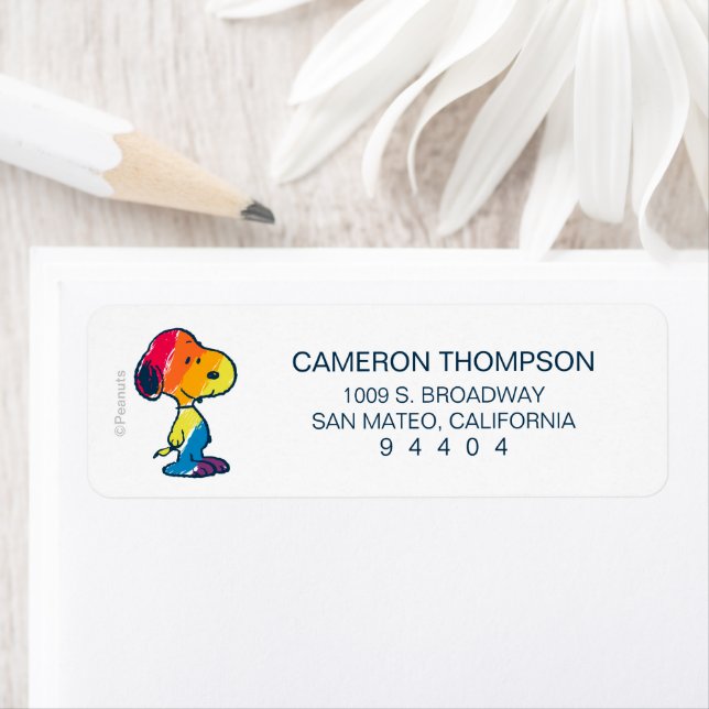 Etiqueta Snoopia arcoiris (In situ)