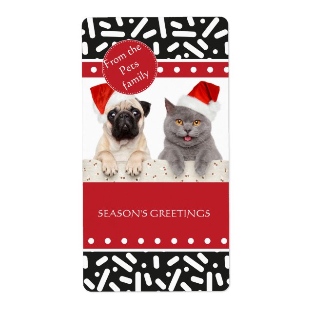 Etiqueta Snow Christmas Stationary and Gifts (Frente)