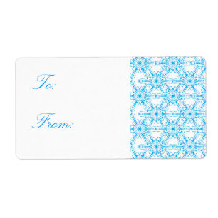 Etiqueta Snowflake Pattern Christmas Gift Tags