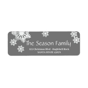 Etiqueta Snowflakes Address Label