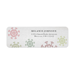 Etiqueta Snowflakes Holiday/Address Labels