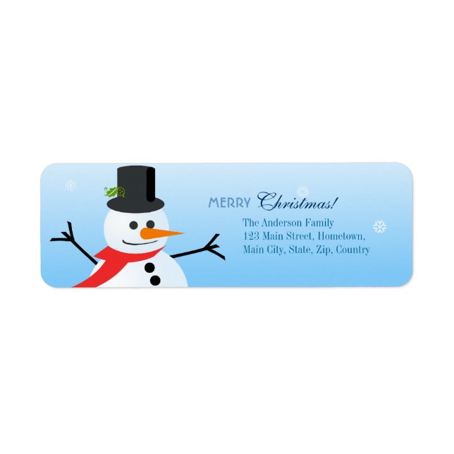 Etiqueta Snowman (Frente)