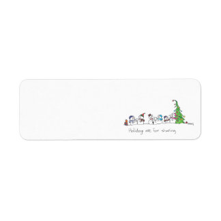 Etiqueta Snowmen de vacaciones