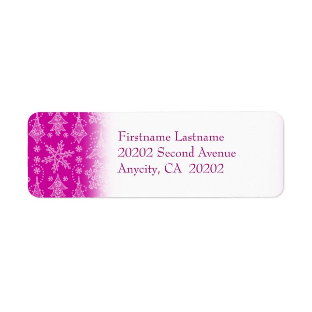 Etiqueta Snowy Damask (Frente)