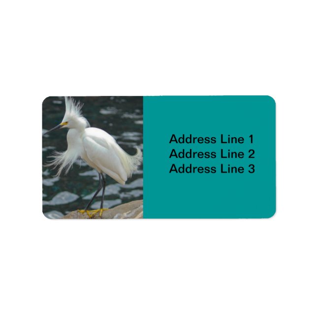 Etiqueta Snowy Egret Label (Frente)