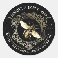 Etiqueta SOAP de marco ornado Queen Bee Gold