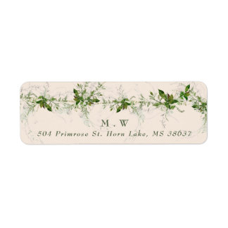 Etiqueta Sobre del Boda de guirnaldas Eucalyptus Monograma