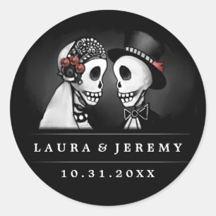 Etiqueta sobre rosas rojas de Boda negro