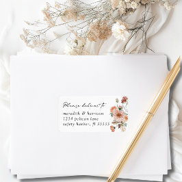 Etiqueta Sobre RSVP Boho Floral Wedding
