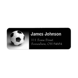 Etiqueta Soccer Ball Personalized Return Address Labels