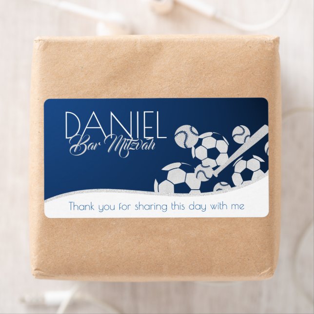 Etiqueta Soccer Baseball Combo Bar Mitzvah (In situ)