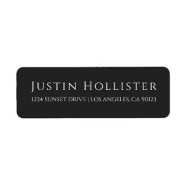Etiqueta Sofisticado mínimo | Dirección de devolución de ca