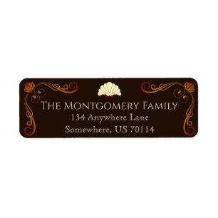 Etiqueta Sofisticados bronce de la década de 1920