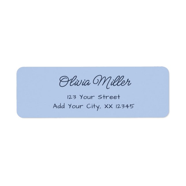 Etiqueta Soft Sky Blue - Modern Address Label (Frente)