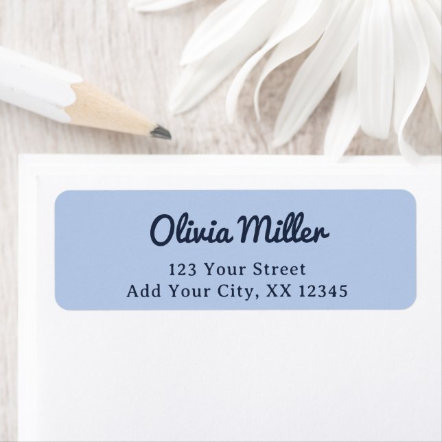 Etiqueta Soft Sky Blue - Trendy Address Label (In situ)