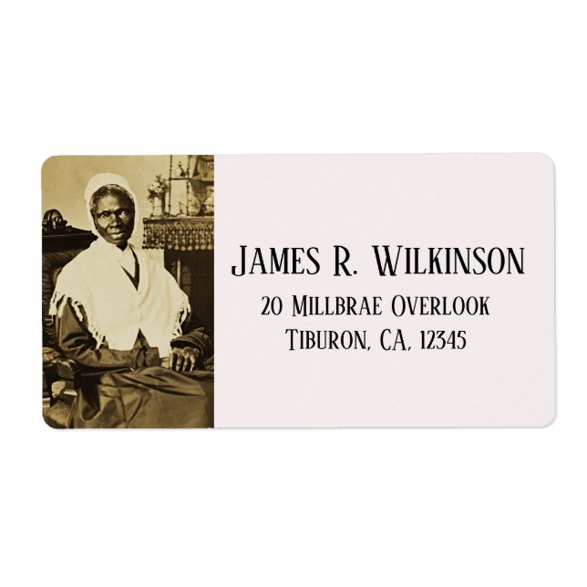 Etiqueta Sojourner Truth Abolitionist Women's Rights (Frente)