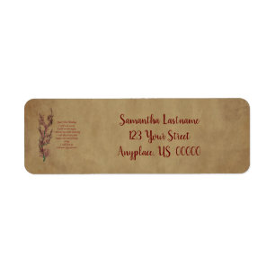 Etiqueta Sólo para la dirección Inspiradora de hoy