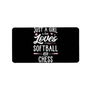 Etiqueta Solo Un Chica Que Ama El Softball Y El Regalo De A
