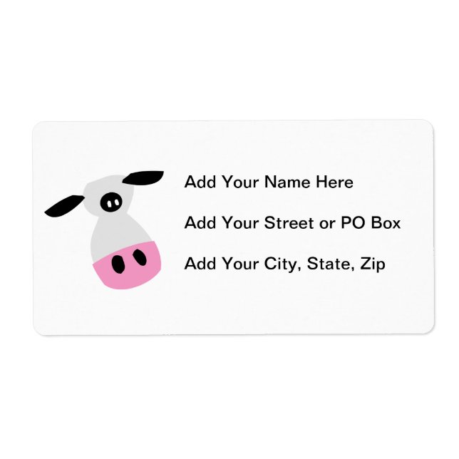 Etiqueta Sólo una vaca (Frente)