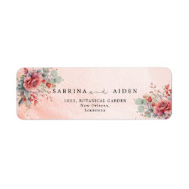 Etiqueta Sombra De La Peach Rosa De Rubor | Boda azul turbi