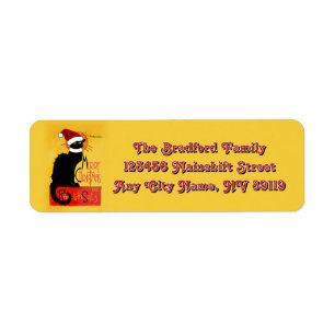 Etiqueta Sombrero de Santa Le Chat Noir Navidad