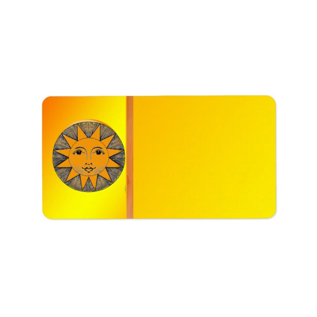 Etiqueta sonriente de dirección solar (Frente)