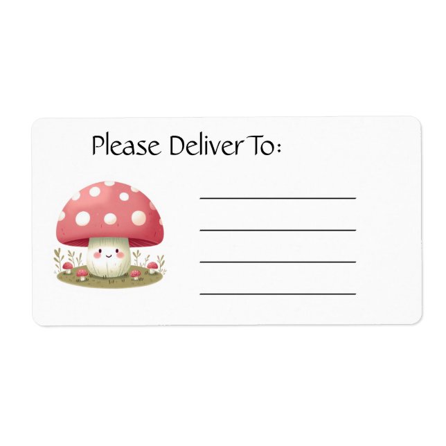 Etiqueta Sonriente hongo (Frente)