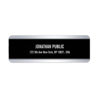 Sophisticated Faux Silver Black Template Modern