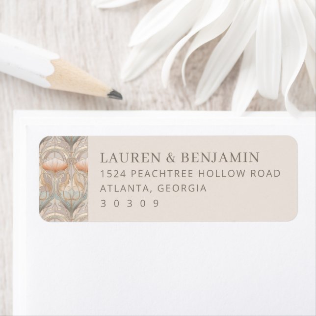 Etiqueta Sophisticated Pastel Floral (In situ)