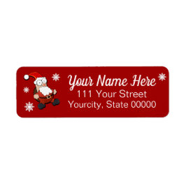 Etiqueta Sorprendido Personalizado de Santa