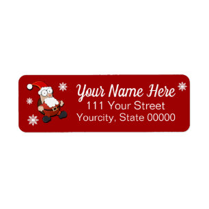 Etiqueta Sorprendido Personalizado de Santa