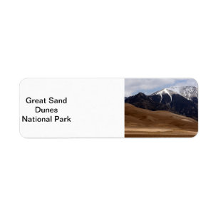 Etiqueta Souvenir del Parque Nacional de las Grandes Dunas