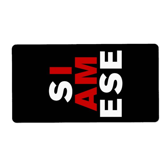 ETIQUETA SOY SIAMÉS (Frente)