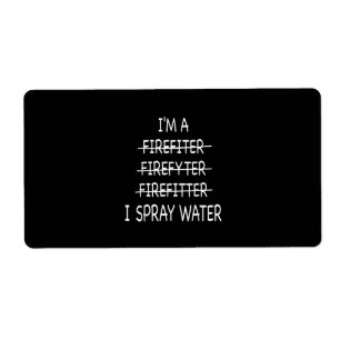 Etiqueta Soy Un Bombardero Gracioso. Bomba De Agua.