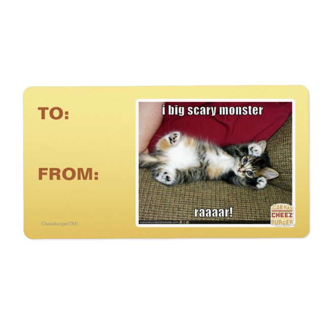 Etiqueta Soy un gran monstruo aterrador (Frente)