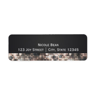 Etiqueta Sparkle Glitter Sequins Glamour Address Labels