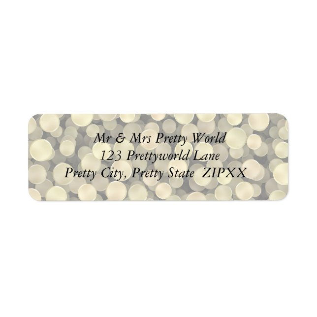 Etiqueta Sparkling Golden Polka Dots (Frente)