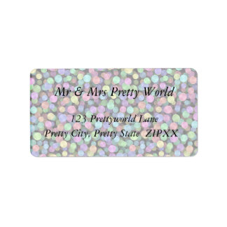 Etiqueta Sparkling Rainbow Polka Dots