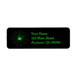 Etiqueta Spider Web Address Labels (Green)