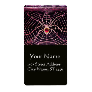 Etiqueta SPIDER Y WEB Pink Fuchsia Ruby Black