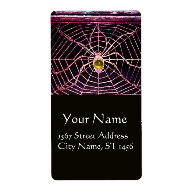 Etiqueta SPIDER Y WEB Yellow Topaz Black (Frente)