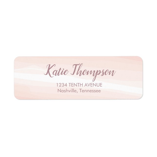 Etiqueta Splash acuático rosa clásico (Frente)