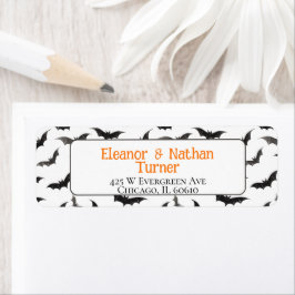 Etiqueta Spooky Bats Personalizado Halloween