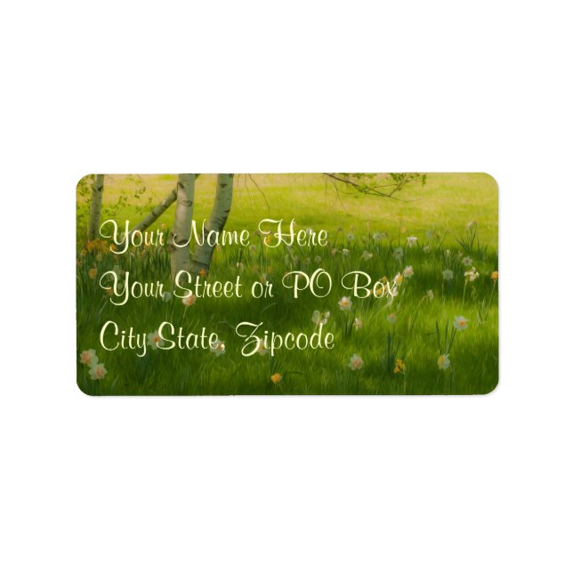 Etiqueta Spring Daffodils (Frente)